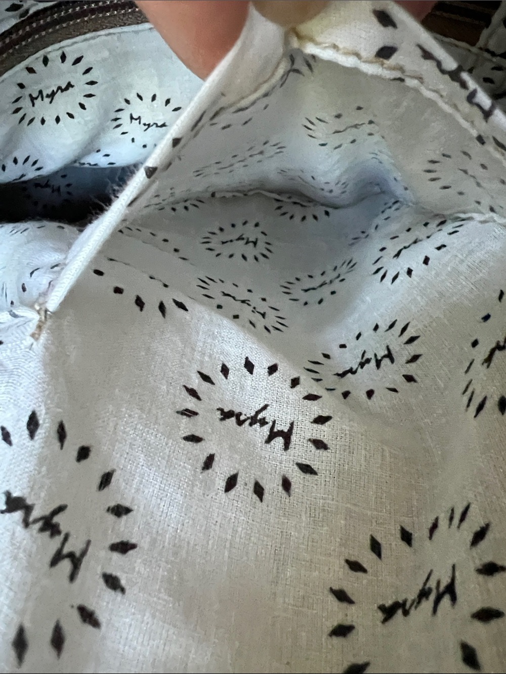 Myra Bag Stupefy Upcycled Canvas & Leather Backpack Cowhide - Picture 8 of 10